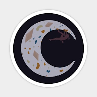 Moon Climber Grey Magnet